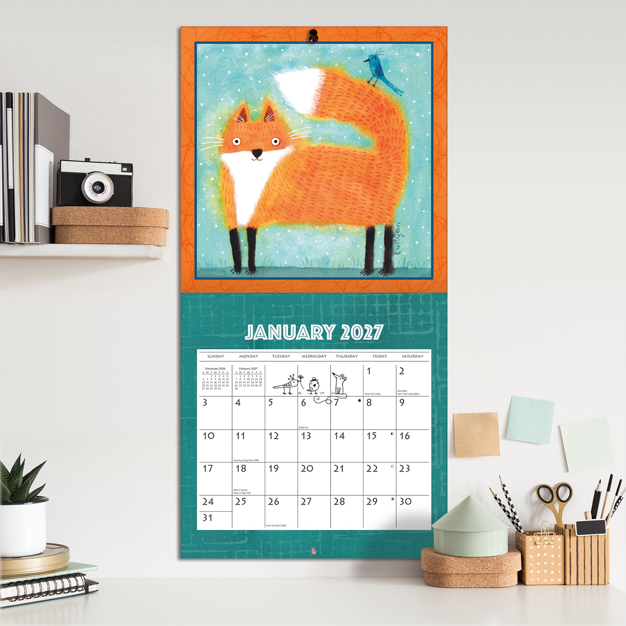 2027 Animals Great & Small - Square Wall Calendar – image 5
