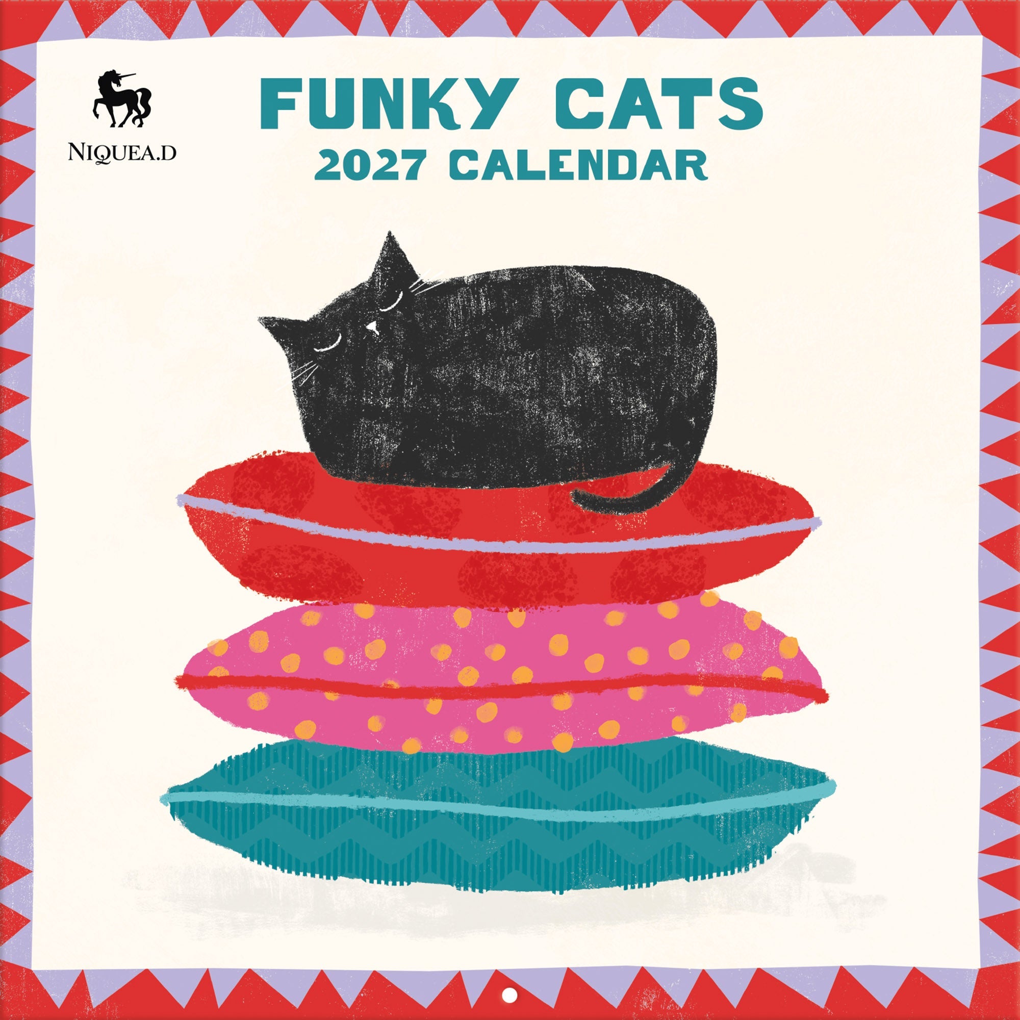 2027 Funky Cats - Square Wall Calendar – image 1