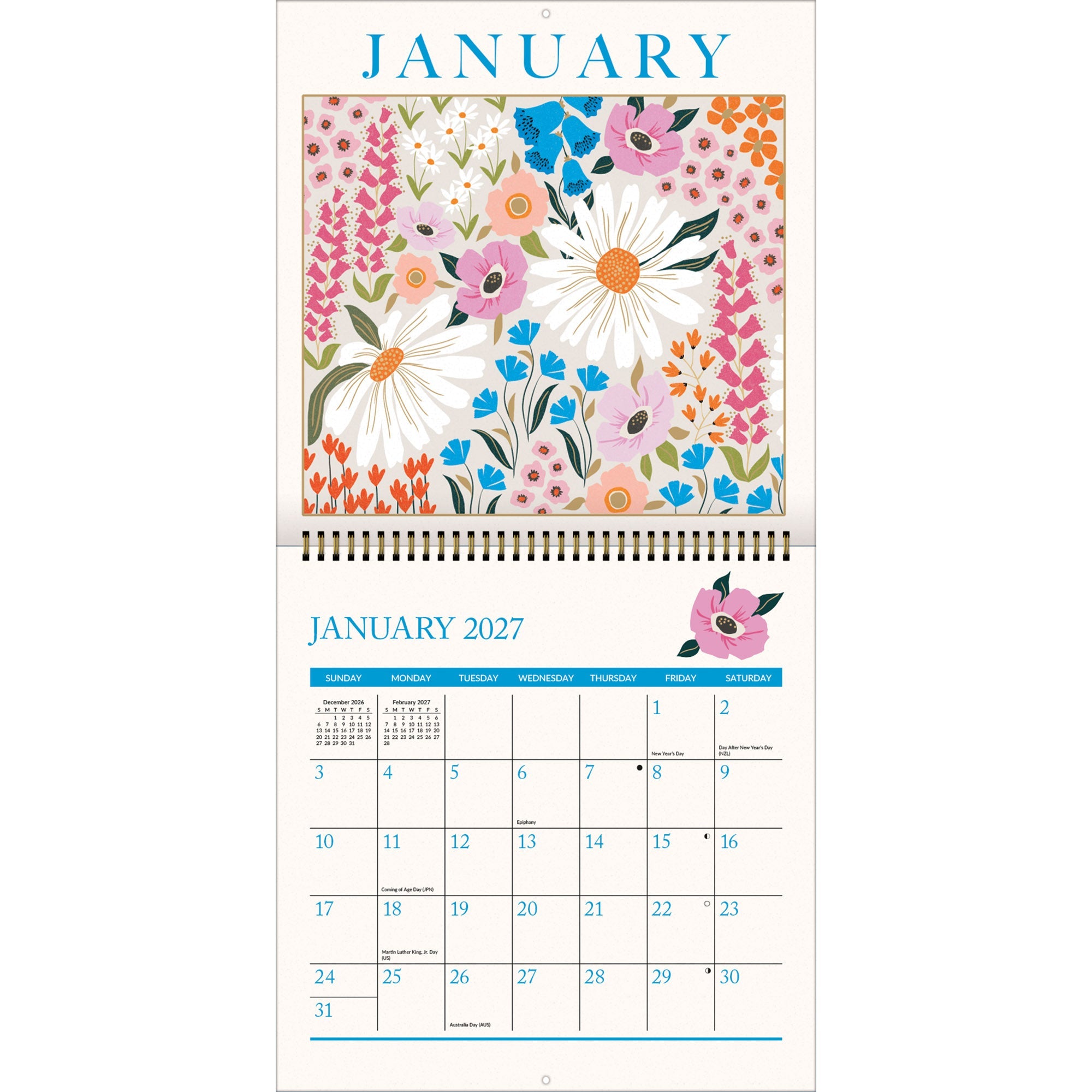 2027 In Bloom - Spiral Square Wall Calendar – image 3