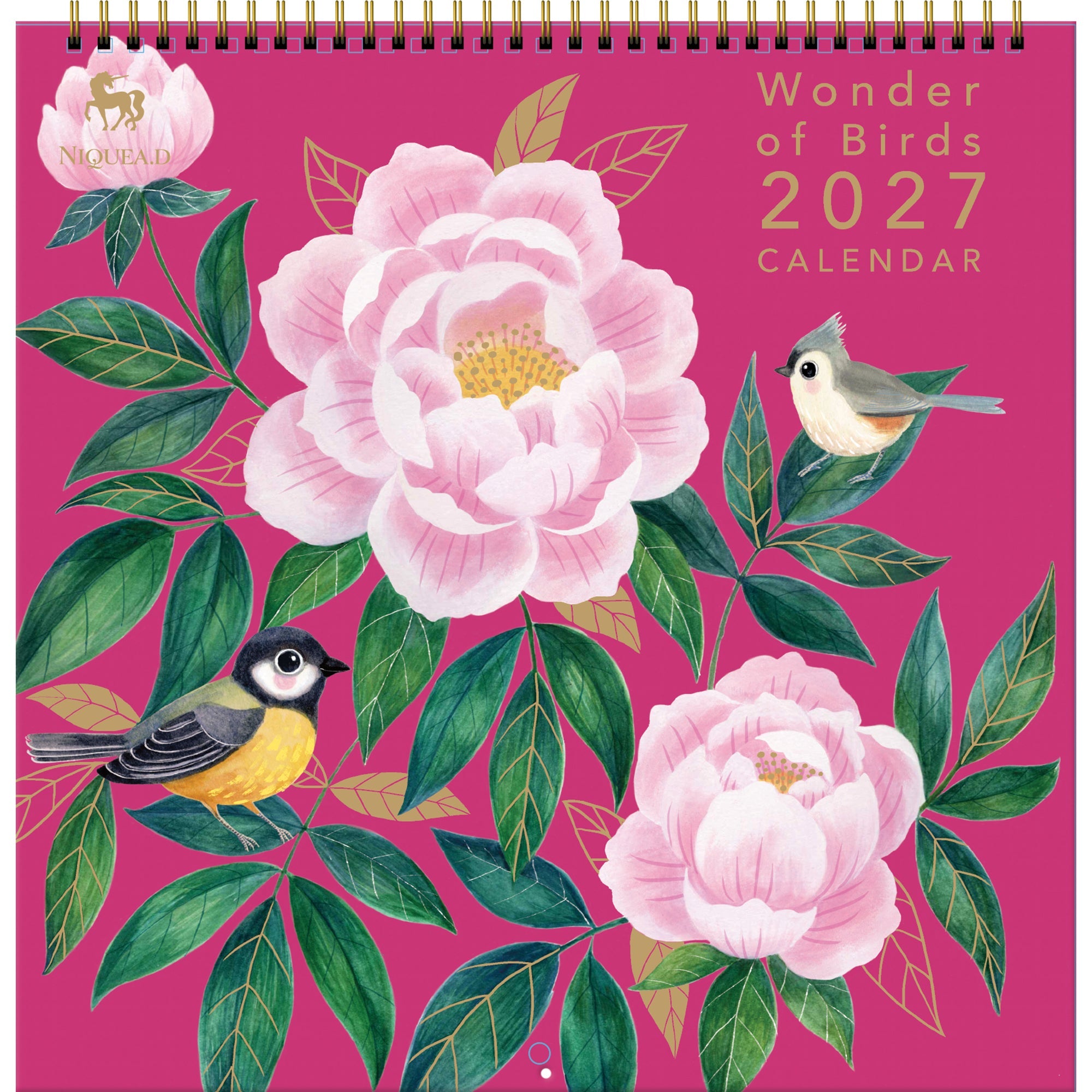 2027 Wonder Of Birds - Spiral Square Wall Calendar – image 1