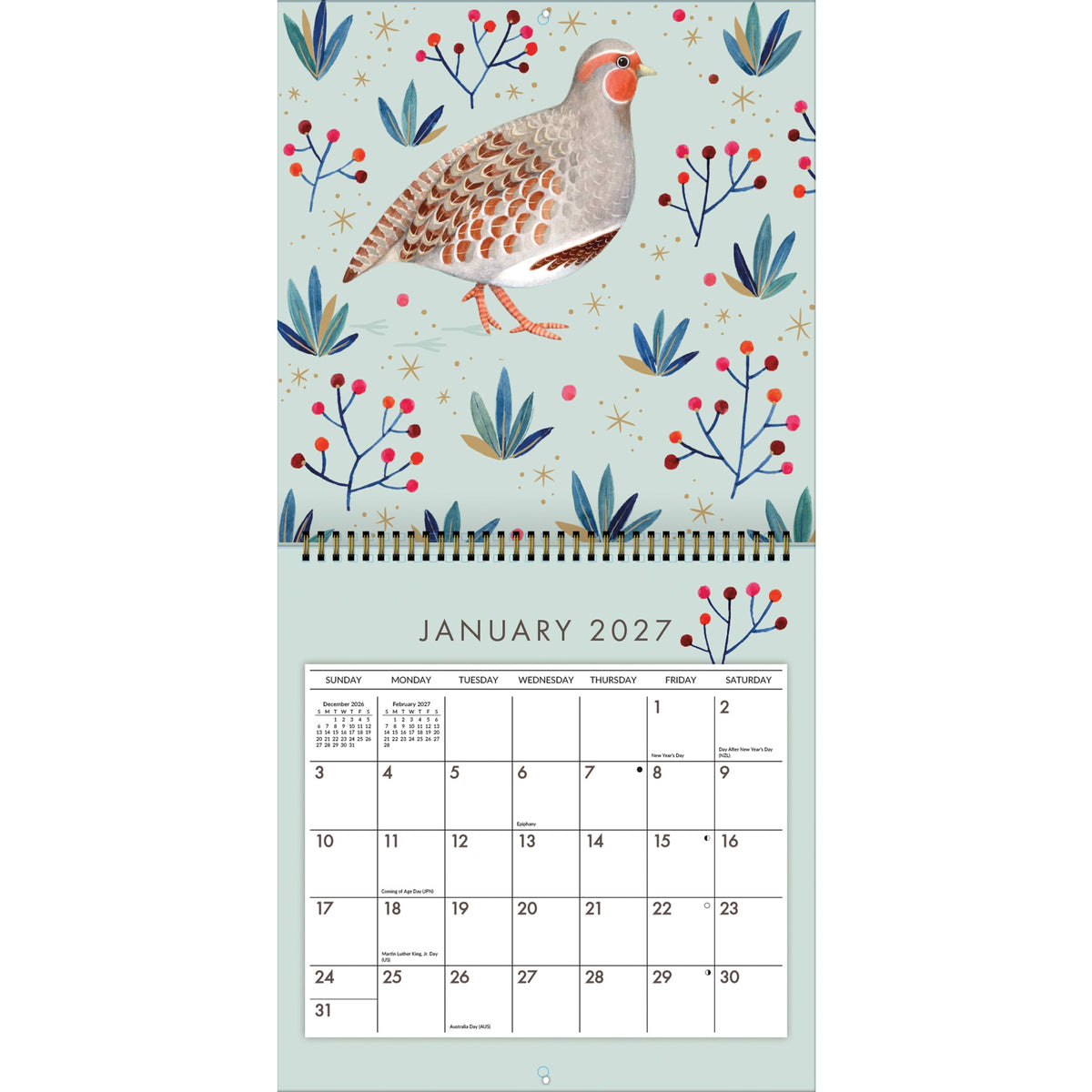 2027 Wonder Of Birds - Spiral Square Wall Calendar – image 3