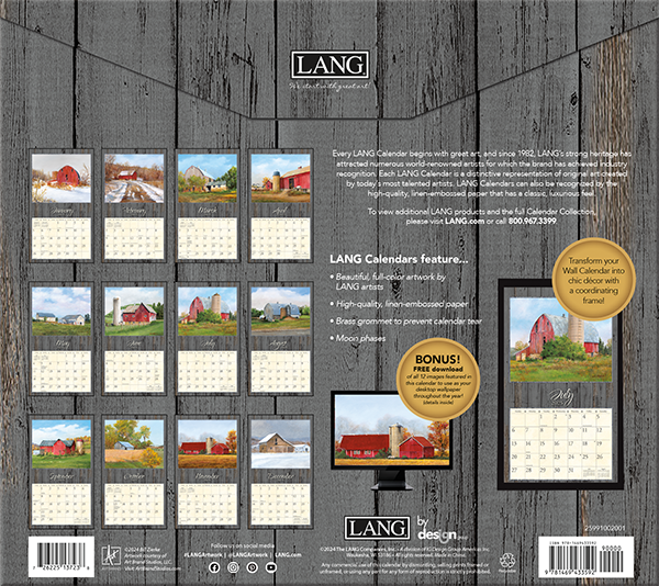 2025 On The Farm - LANG Deluxe Wall Calendar