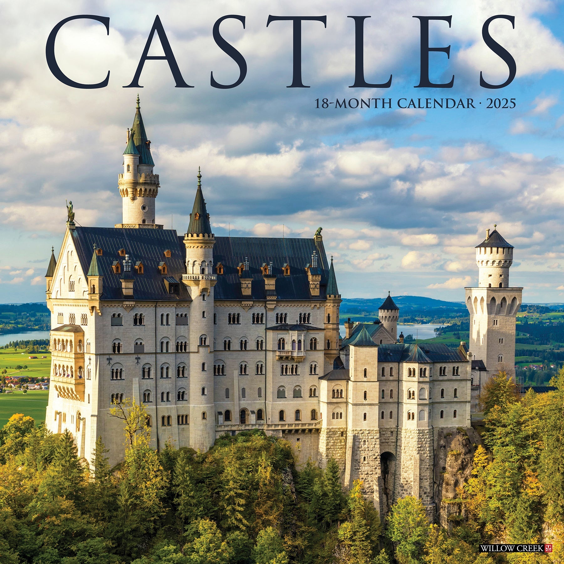 2025 Castles - Square Wall Calendar