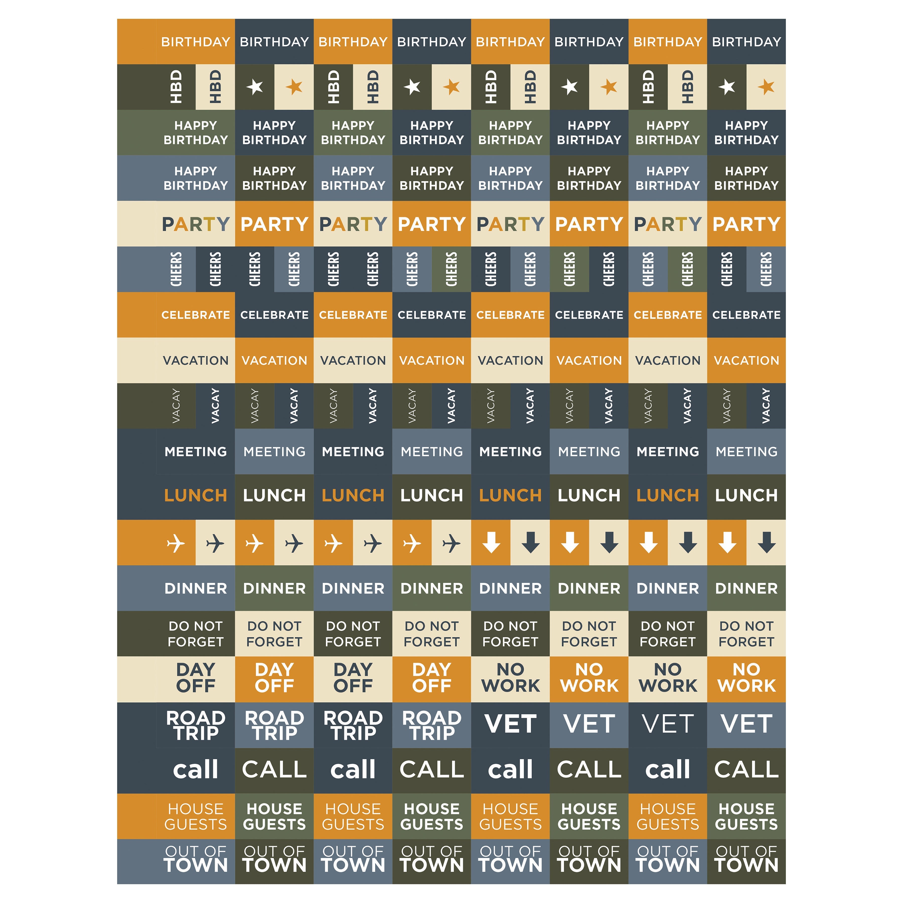 2025 Navy Grid Space - Large Monthly & Weekly Diary/Planner