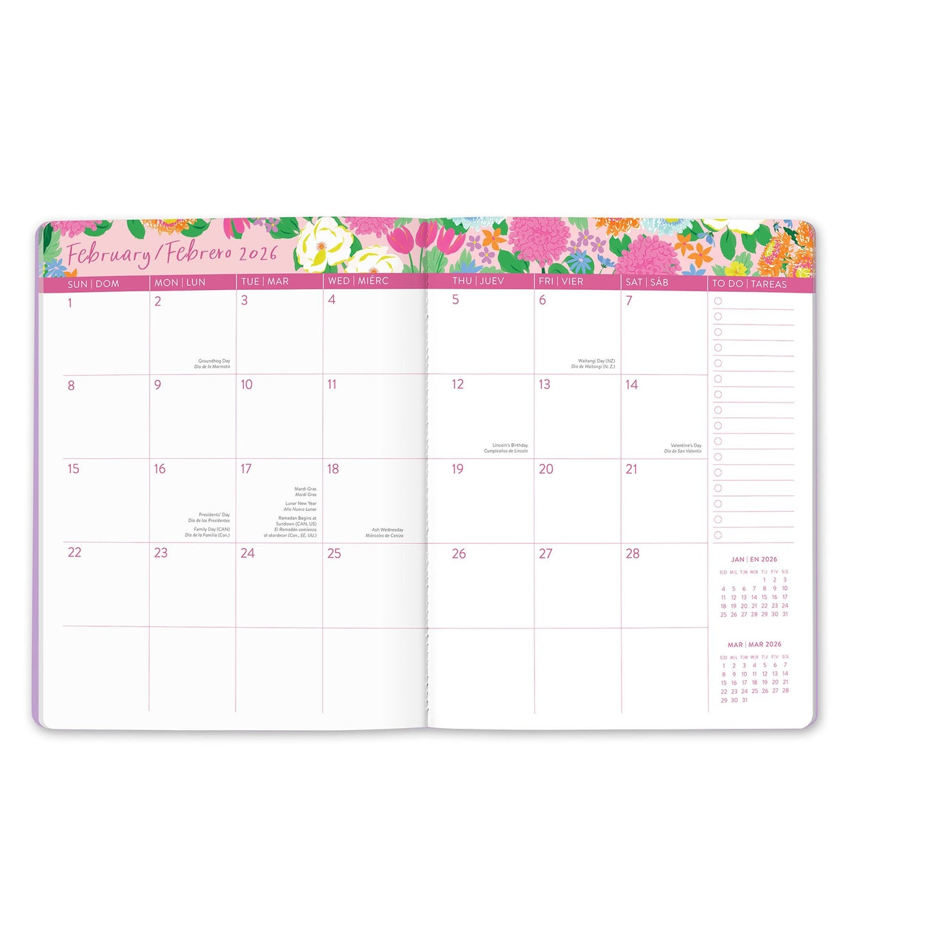 2026 Secret Garden - Just Right 17-Month Monthly Diary/Planner
