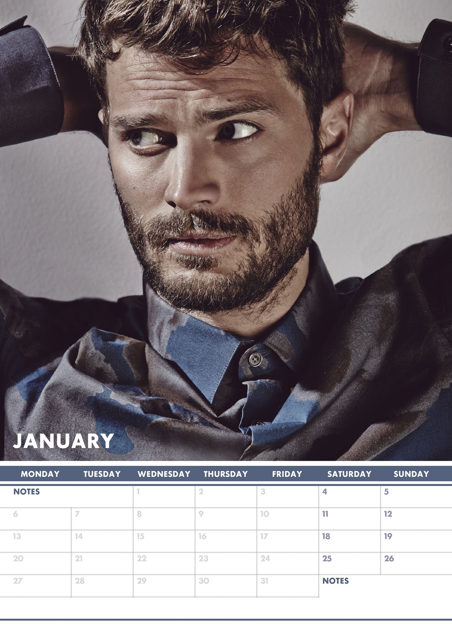 2025 Jamie Dornan - A3 Wall Calendar