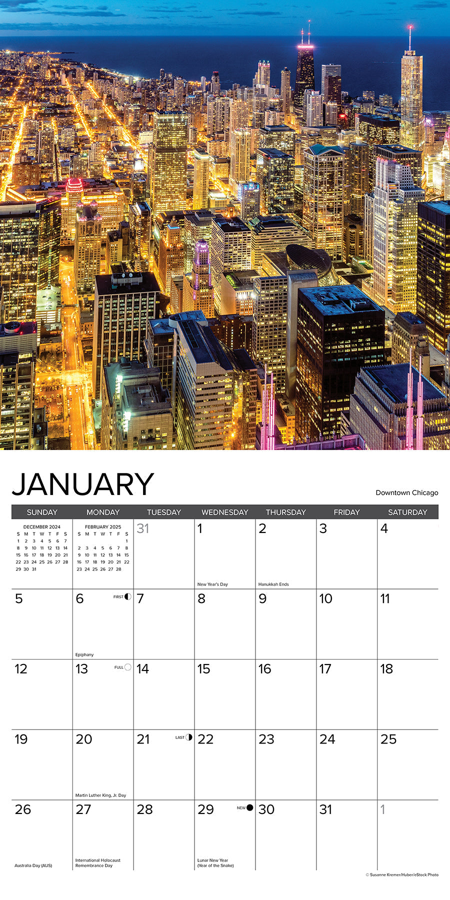 2025 Chicago - Square Wall Calendar