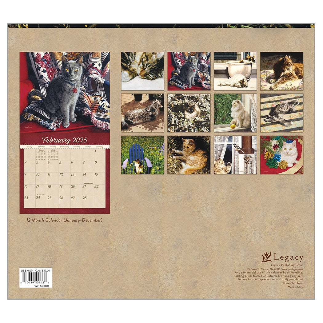 2025 Cats We Love - Legacy Deluxe Wall Calendar