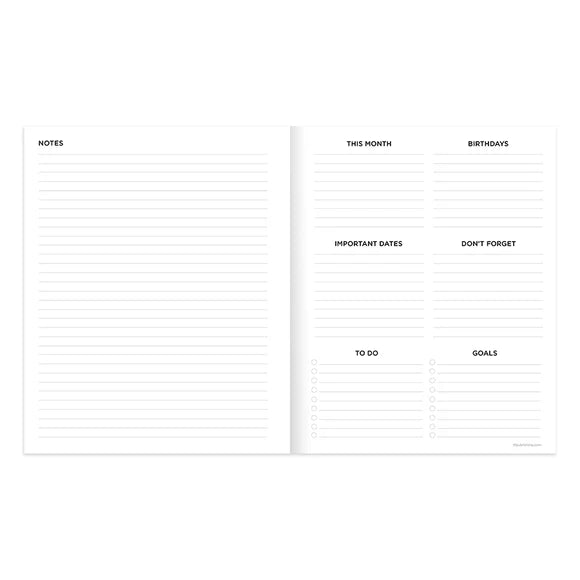 2025 Muddy Scribbles - Medium Monthly Diary/Planner