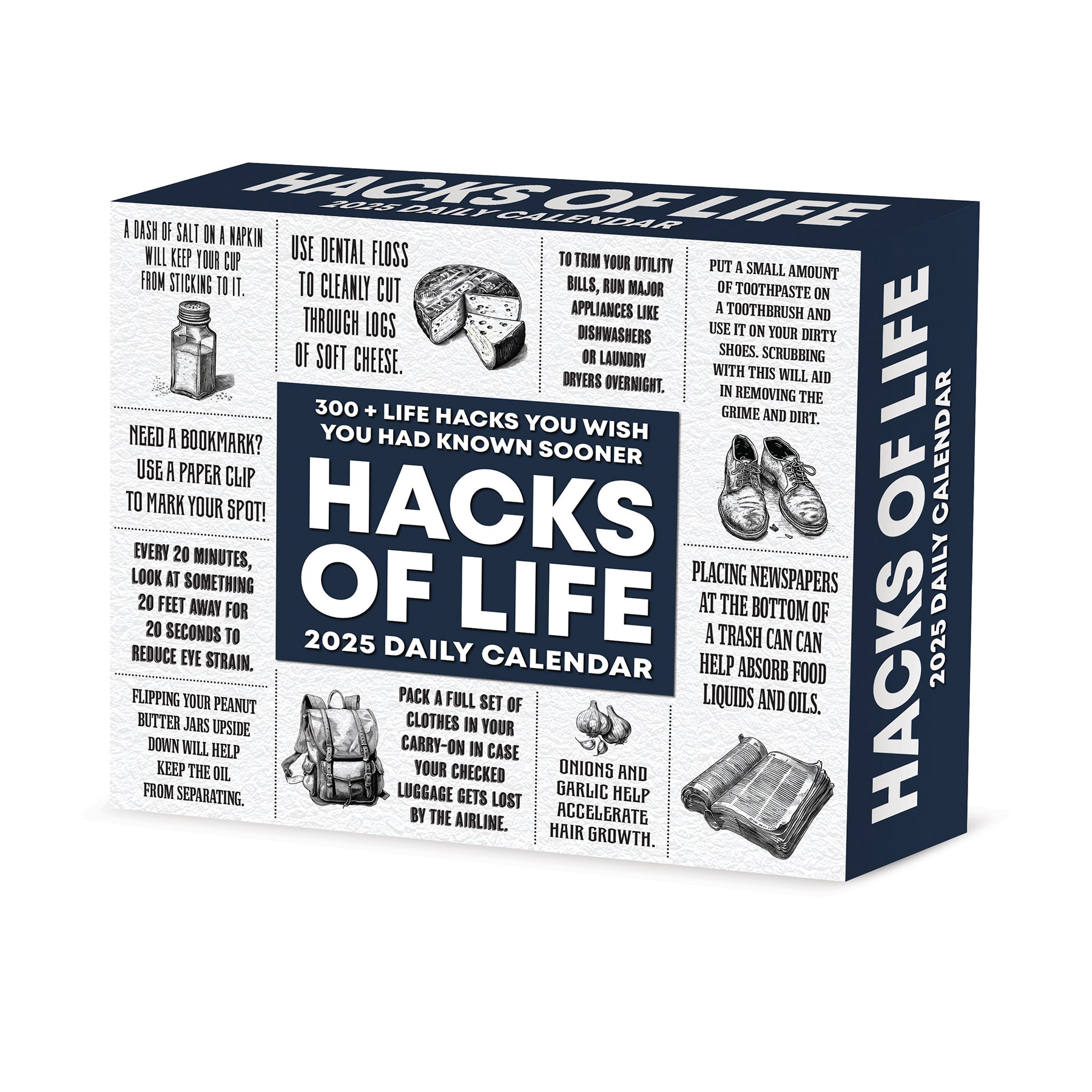 2025 Hacks of Life - Daily Boxed Page-A-Day Calendar