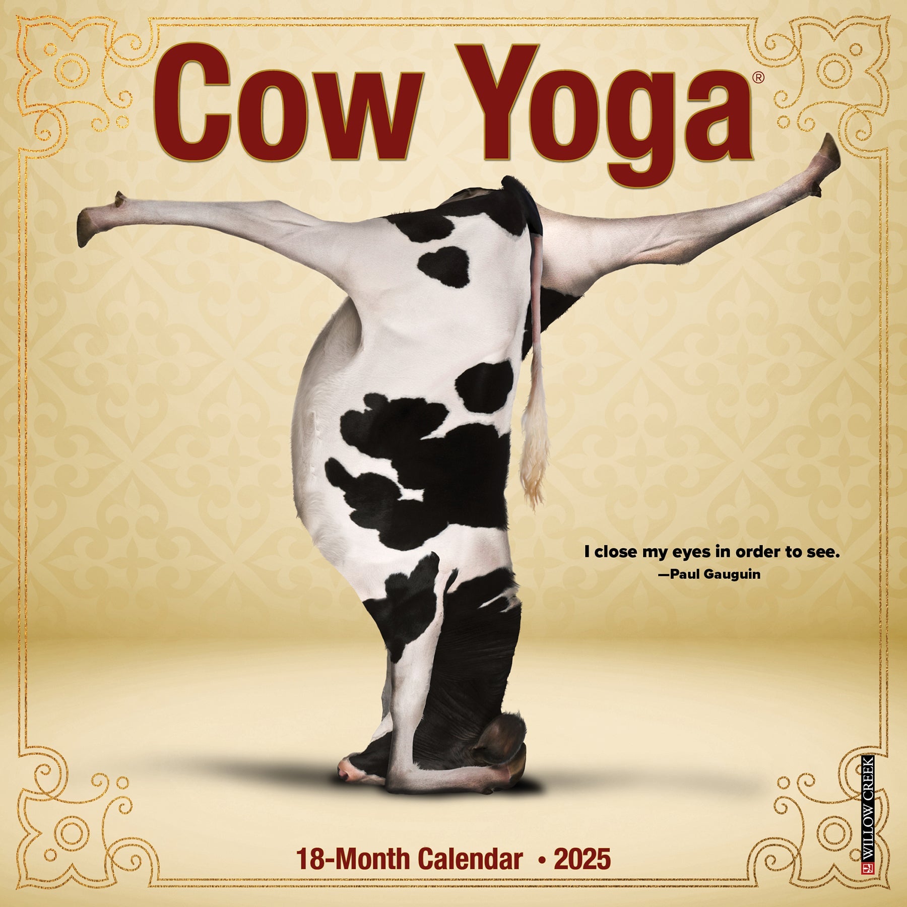 2025 Cow Yoga - Mini Wall Calendar