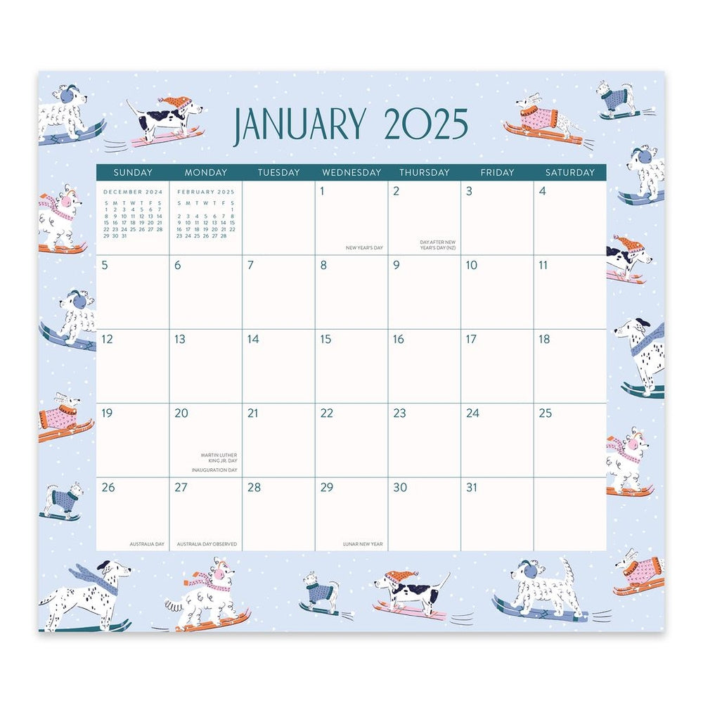 2025 Dog Days - Monthly Magnetic Pad Calendar by Orange Circle Studio