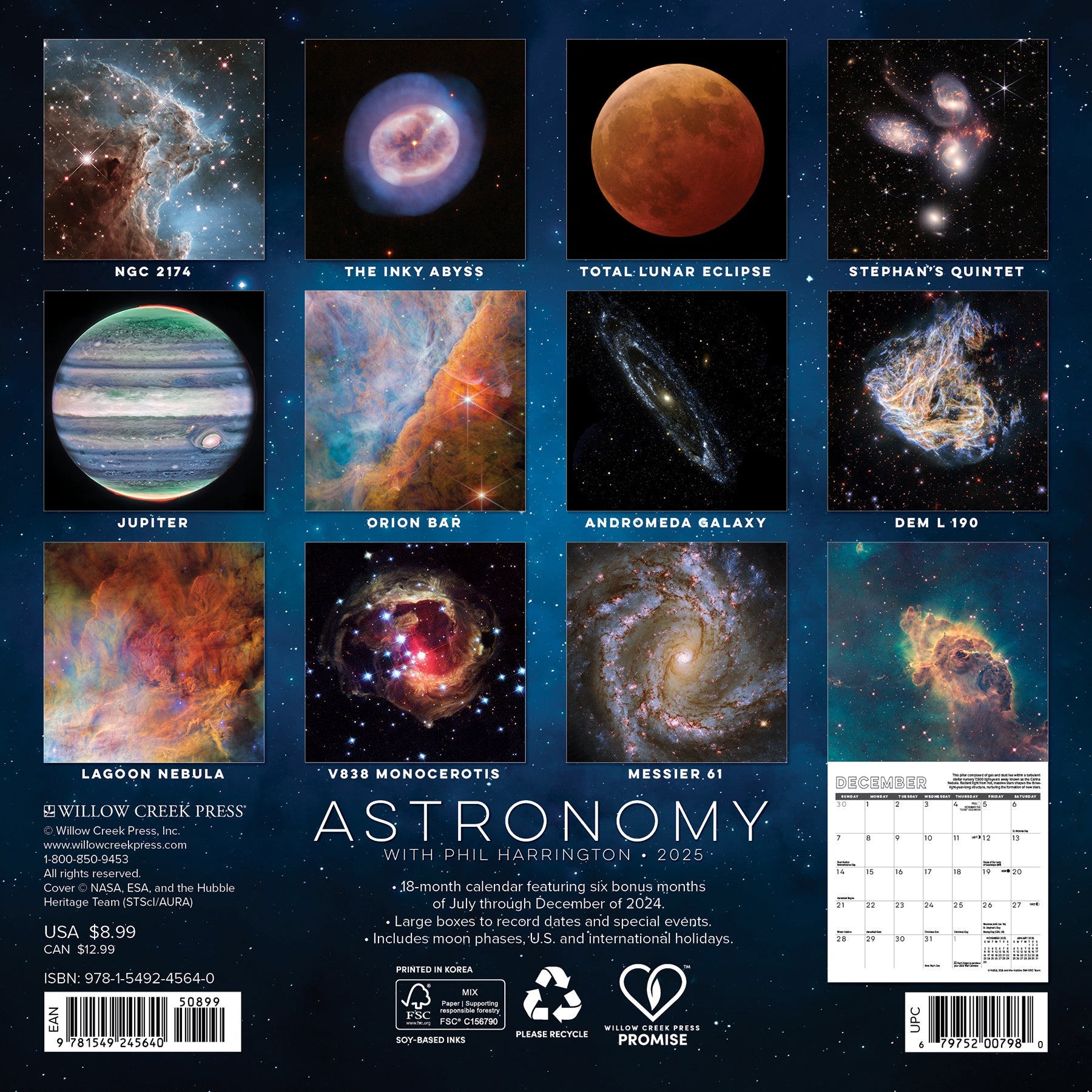 2025 Astronomy - Mini Wall Calendar