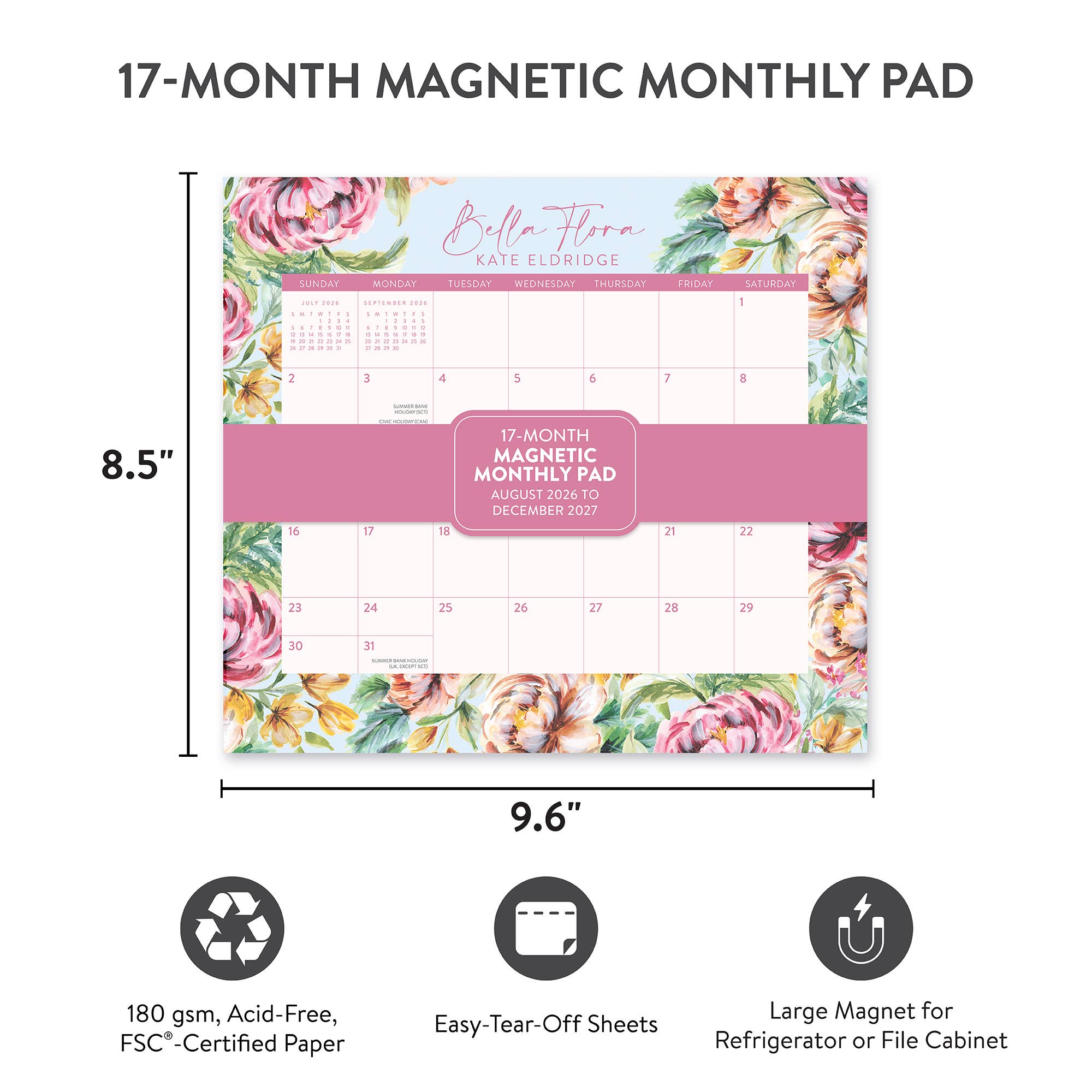 2027 Bella Flora Magnetic Monthly Pad