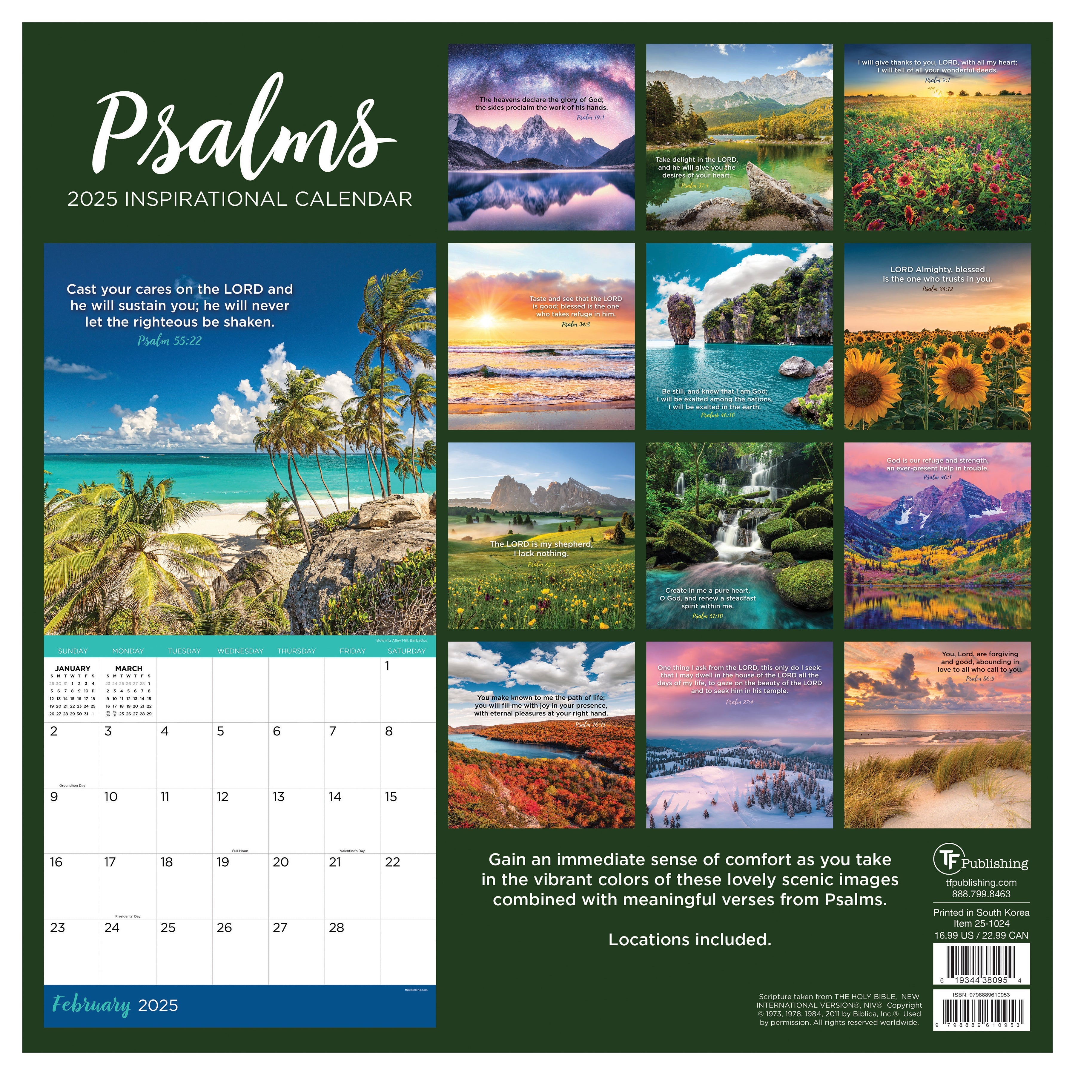 2025 Psalms - Square Wall Calendar