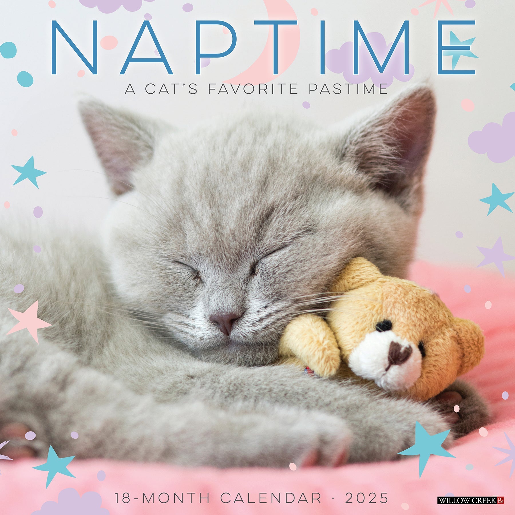 2025 Naptime: A Cat's Favorite Pastime - Square Wall Calendar