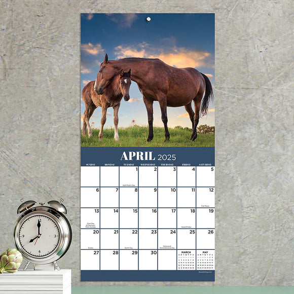 2025 Horses - Mini Wall Calendar