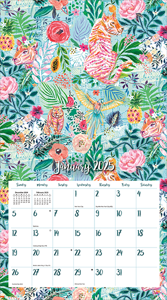 2025 Lush Life By Jeanetta Gonzales - LANG Deluxe Wall Calendar