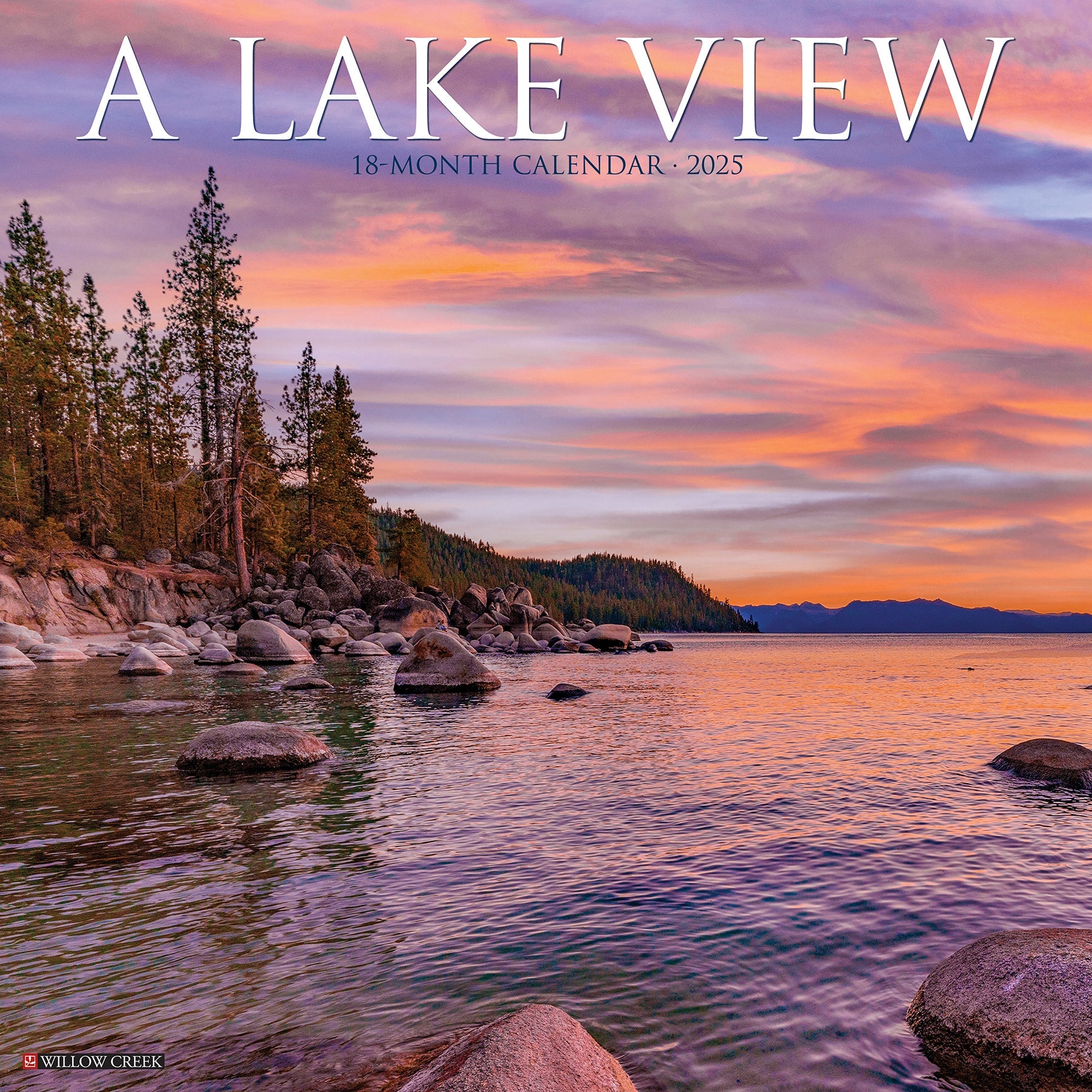 2025 Lake View - Square Wall Calendar