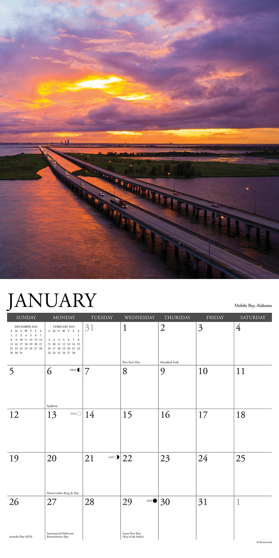 2025 Gulf Coast - Square Wall Calendar