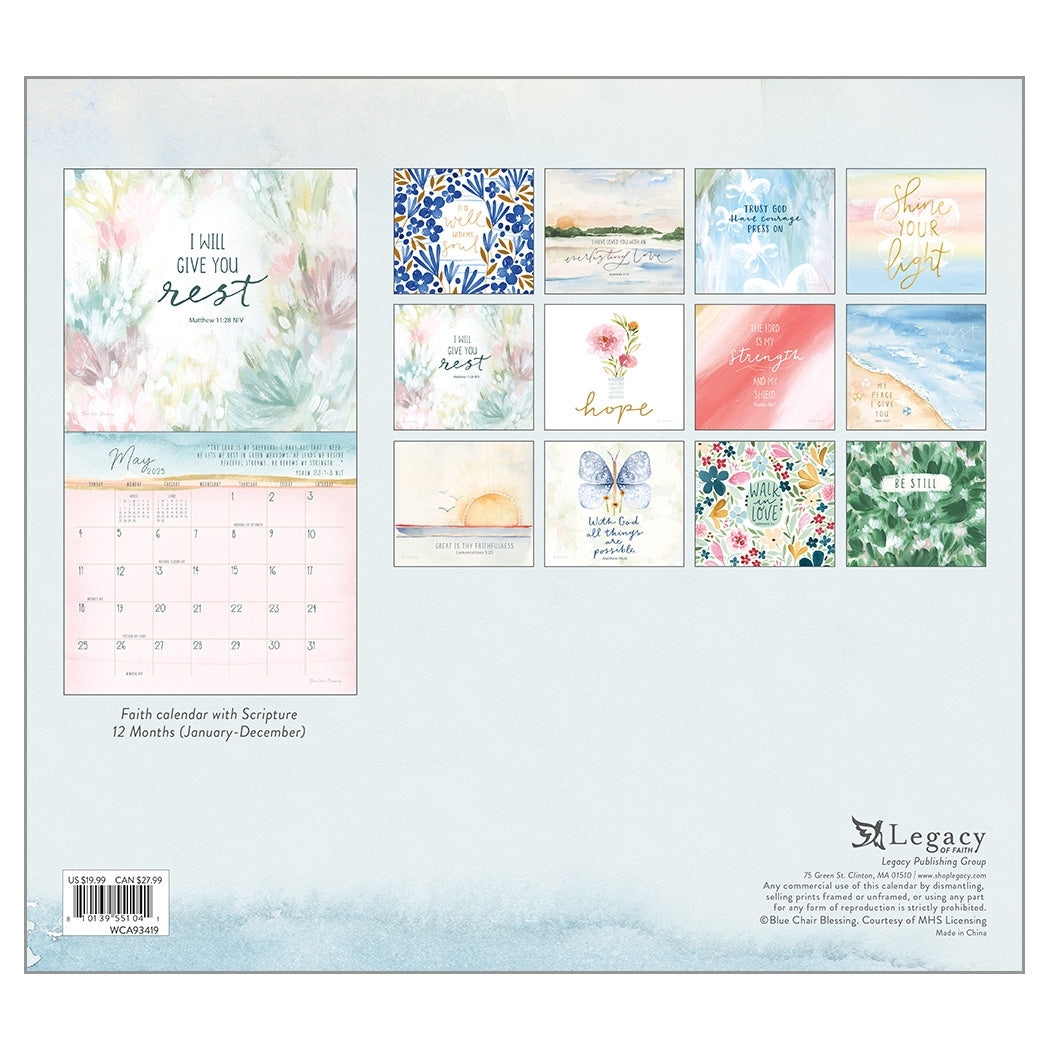 2025 Grace Upon Grace - Legacy Scripture - Legacy Deluxe Wall Calendar