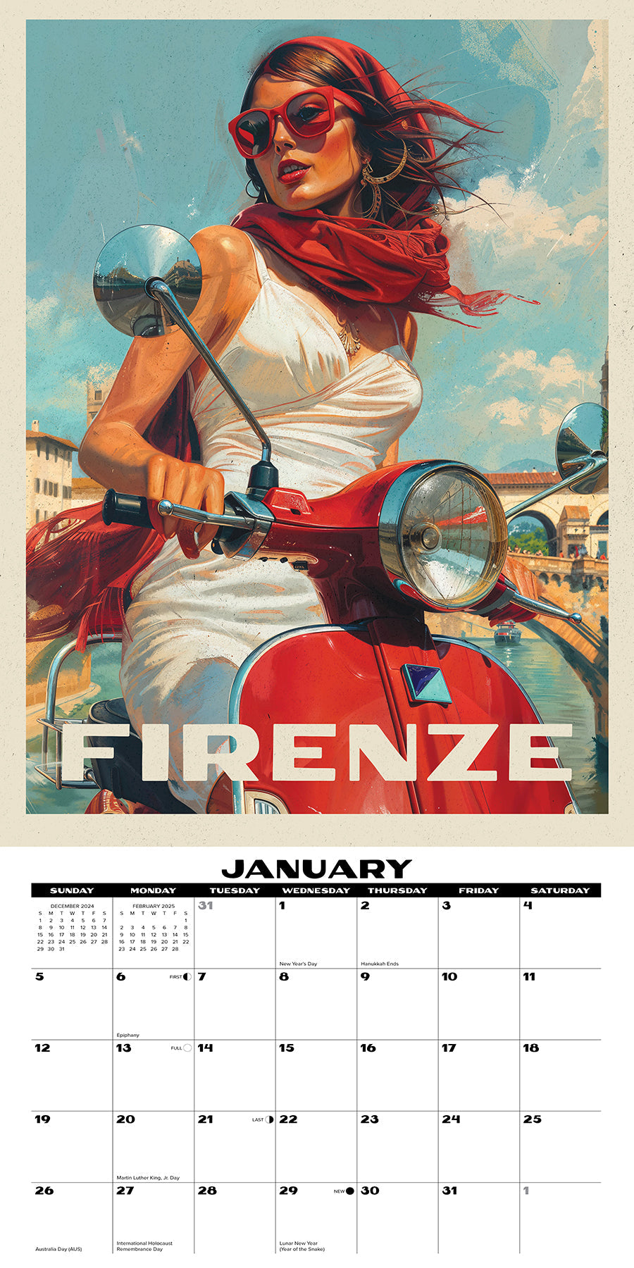 2025 Classic Italy - Square Wall Calendar