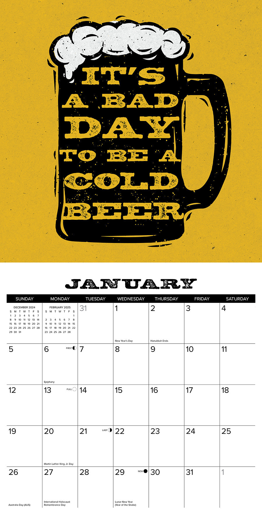 2025 BeerThrough the Years - Square Wall Calendar