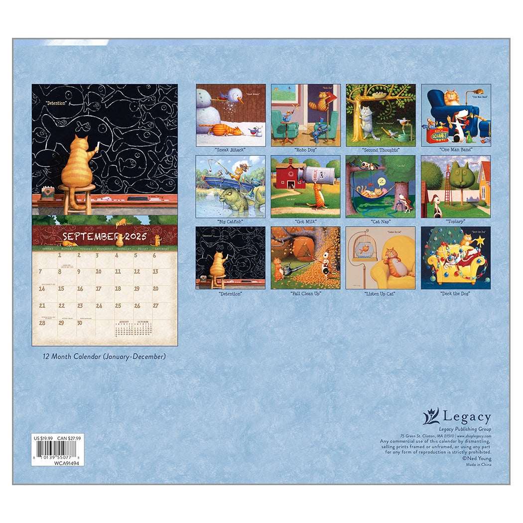 2025 A Cat'S Life - Legacy Deluxe Wall Calendar