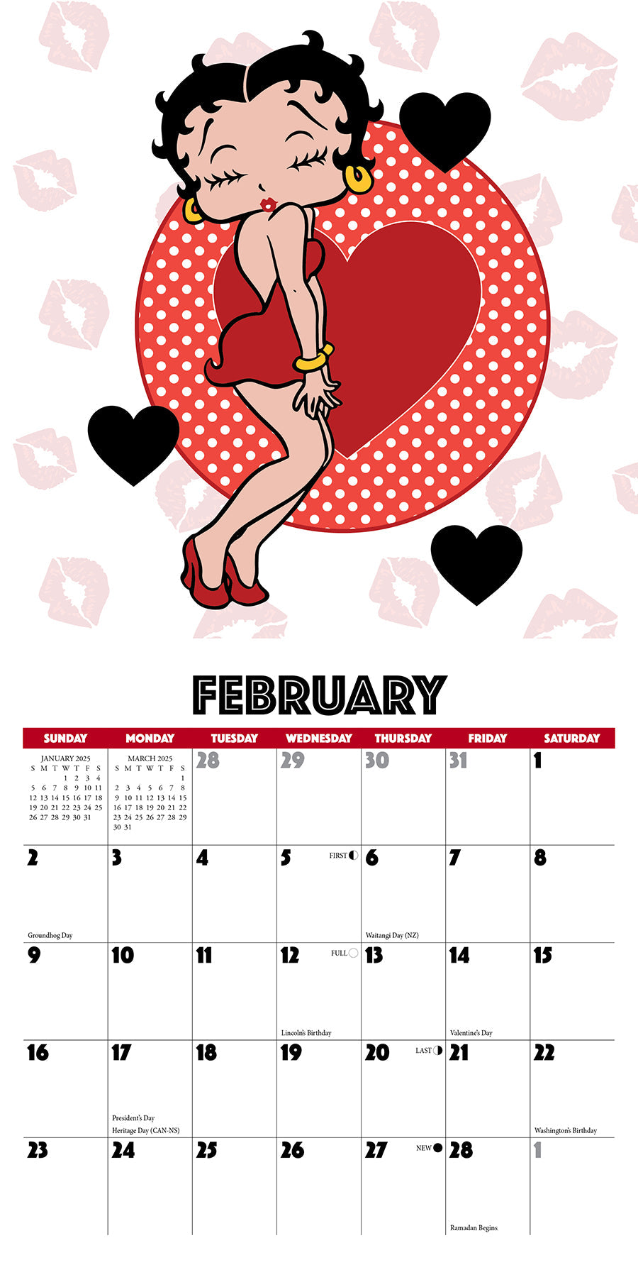 2025 Betty Boop - Mini Wall Calendar