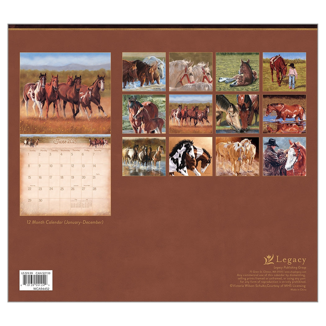 2025 Horses - Legacy Deluxe Wall Calendar