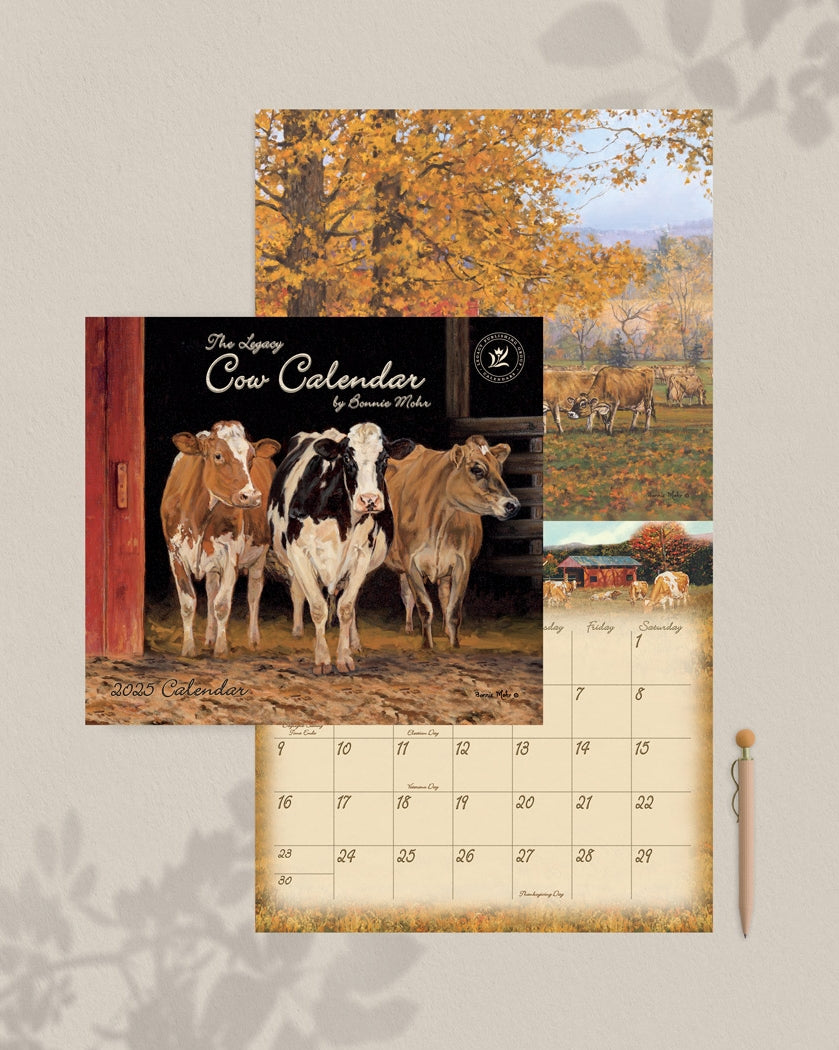 2025 Cow Calendar - Legacy Deluxe Wall Calendar