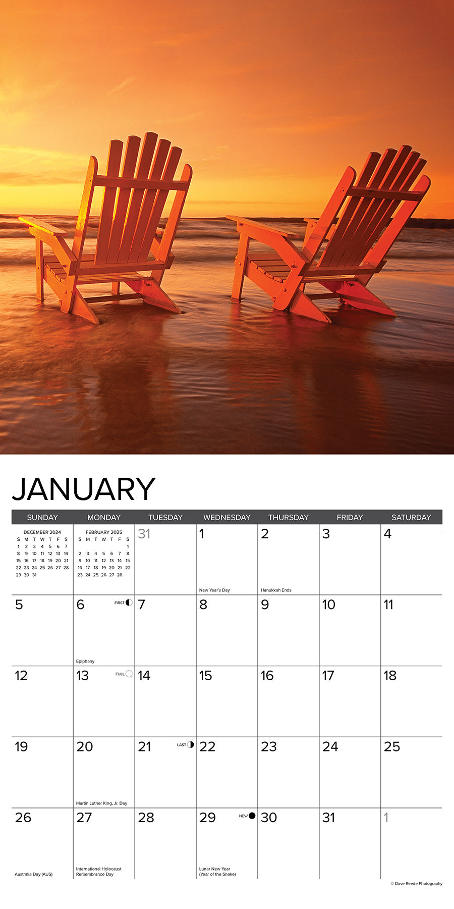 2025 BeachLife - Square Wall Calendar