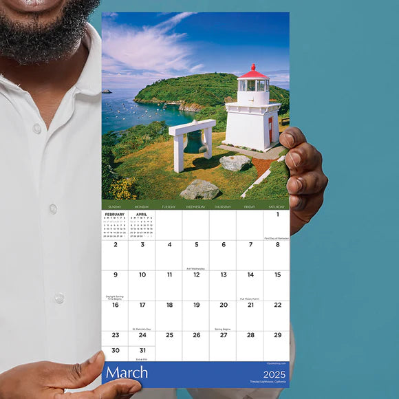 2025 Lighthouses - Mini Wall Calendar