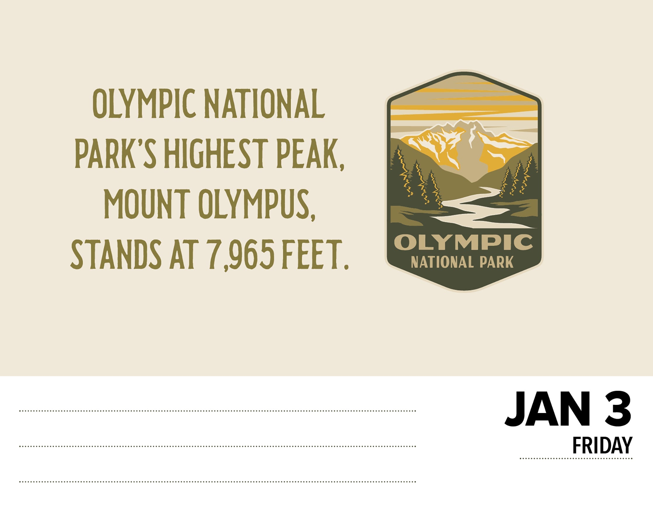 2025 National Park Trivia - Daily Boxed Page-A-Day Calendar