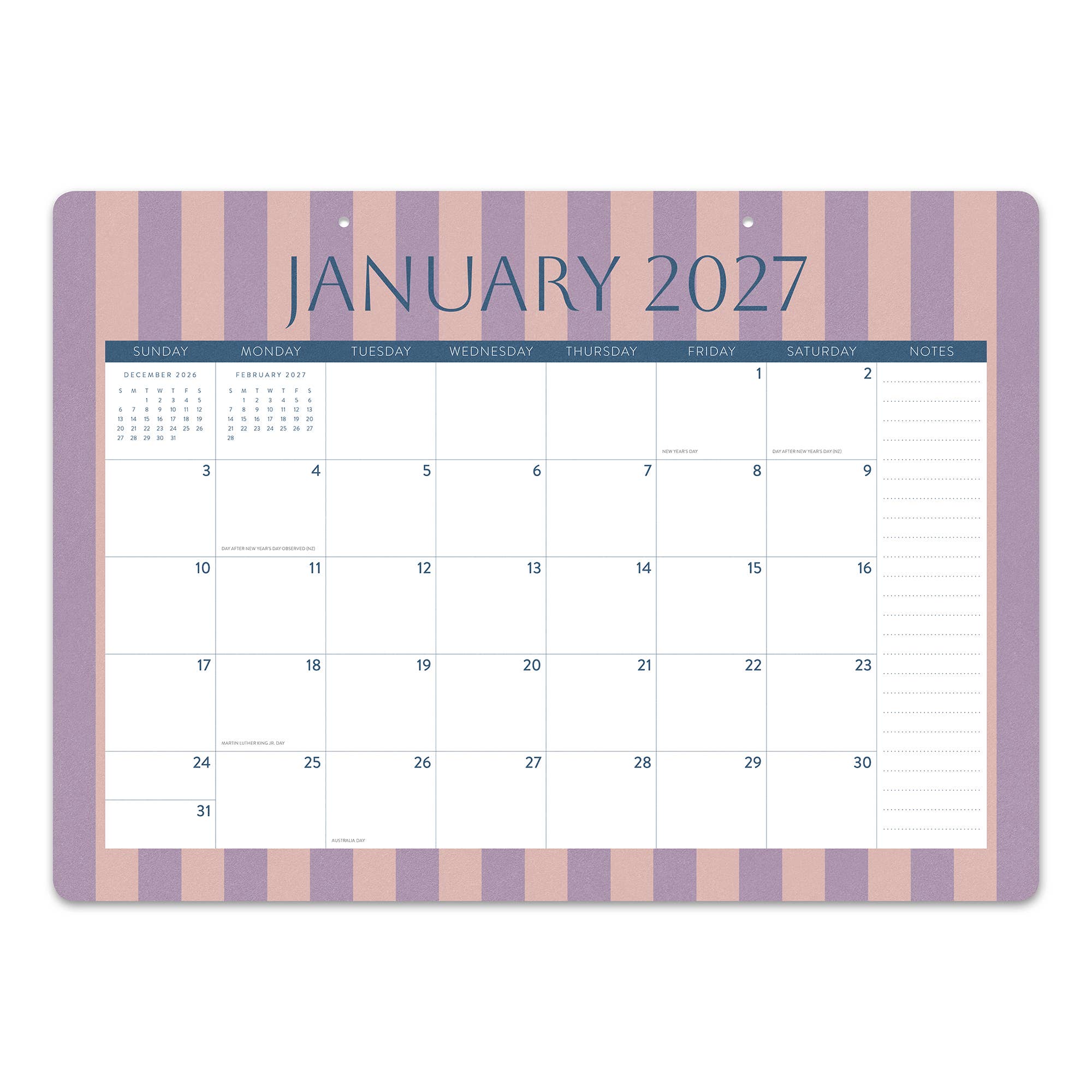 2027 Cabana Stripes Decorative Desk Blotter