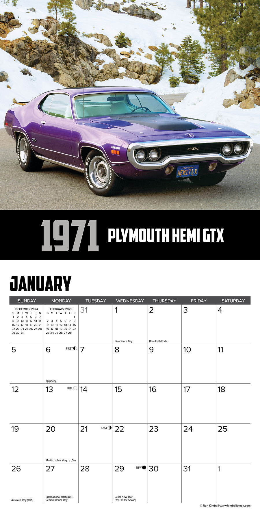 2025 American Muscle Cars - Mini Wall Calendar