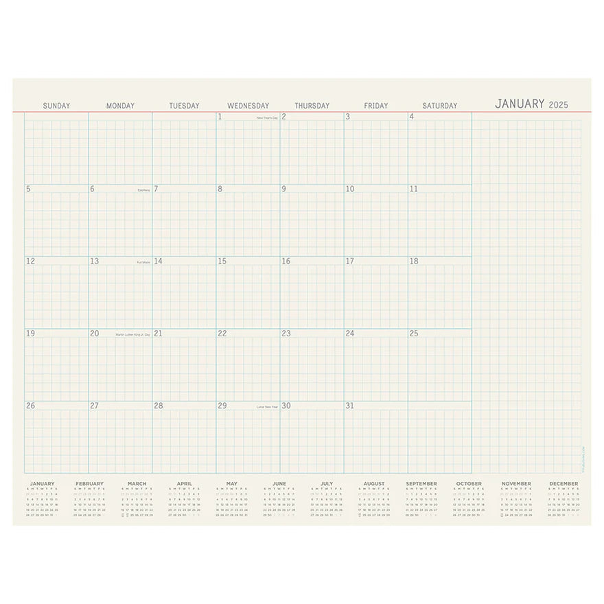 2025 Vintage Professional - Monthly Large Desk Pad Blotter Calendar