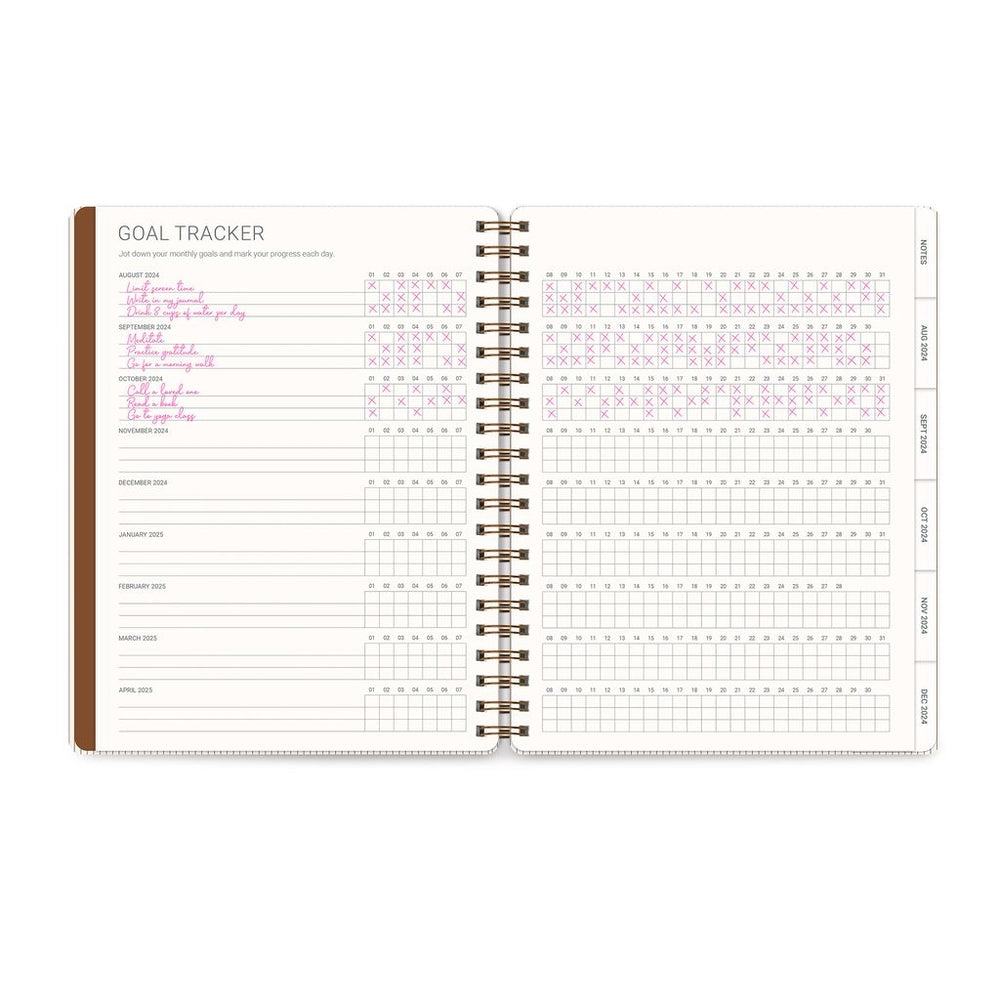 2025 Tawny Brown - Baxter Weekly & Monthly Diary/Planner by Orange Circle Studio