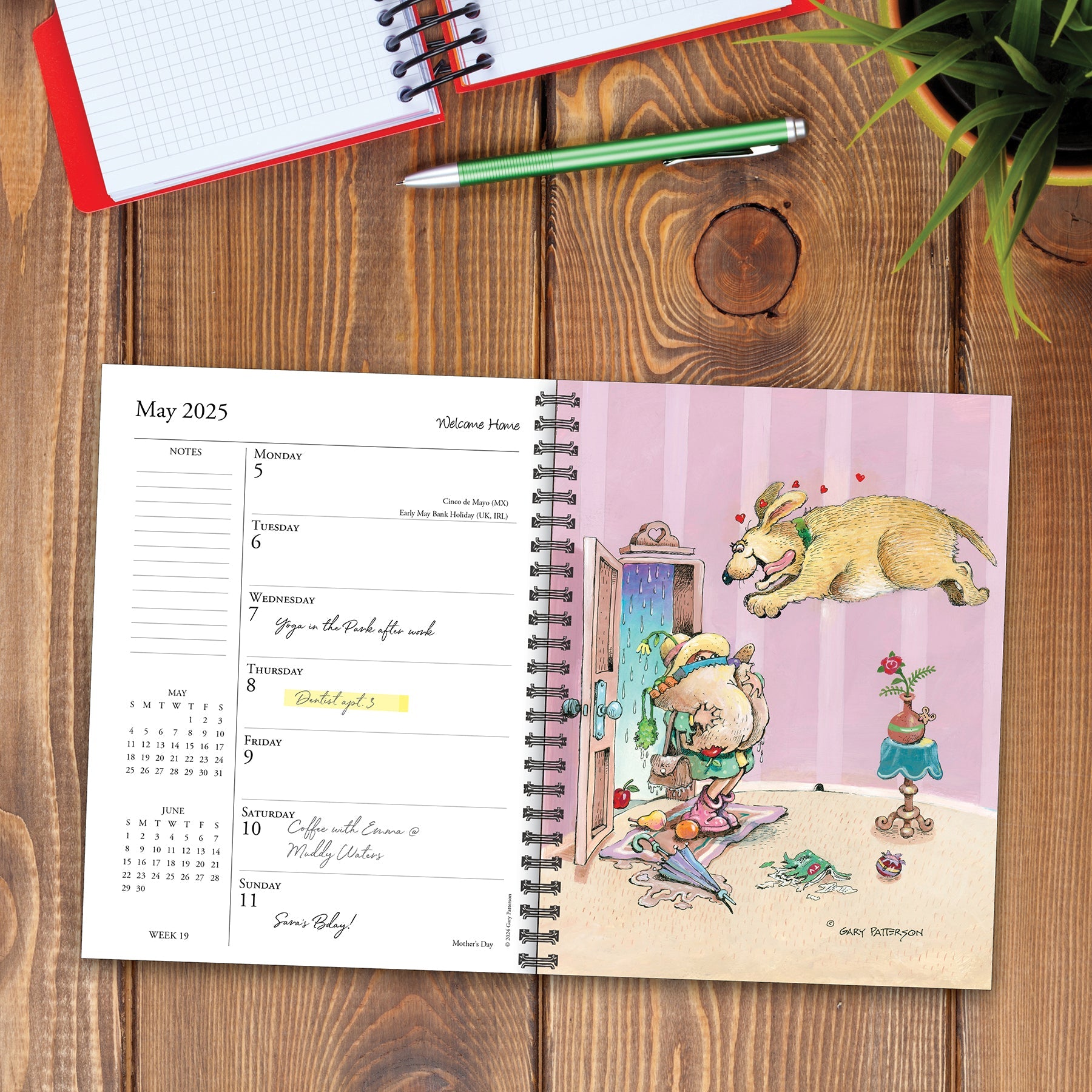 2025 Dogs by Gary Patterson - Weekly Diary/Planner