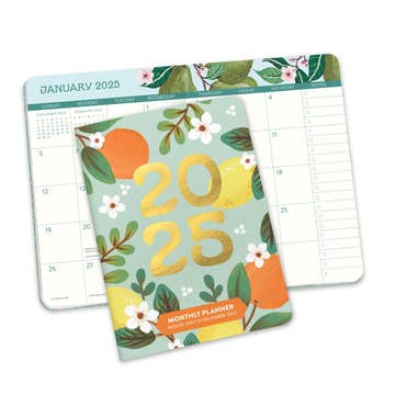 2025 Fruit & Flora - Monthly Pocket Diary/Planner by Orange Circle Studio