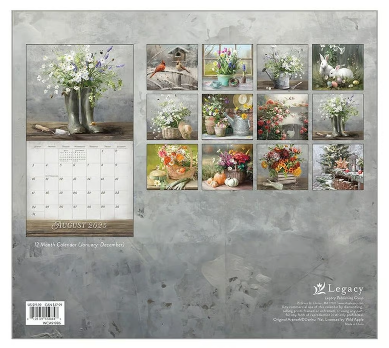 2025 In The Garden - Legacy Deluxe Wall Calendar