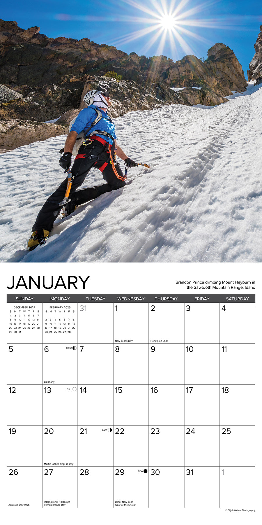 2025 Climbing - Square Wall Calendar