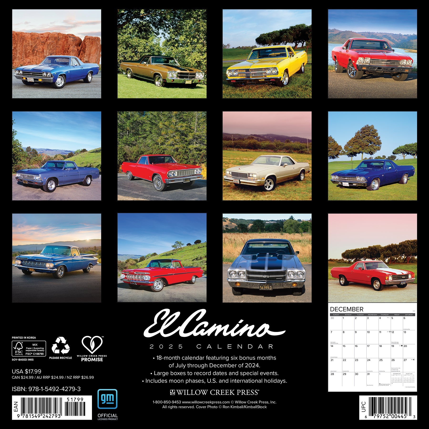 2025 El Camino - Square Wall Calendar