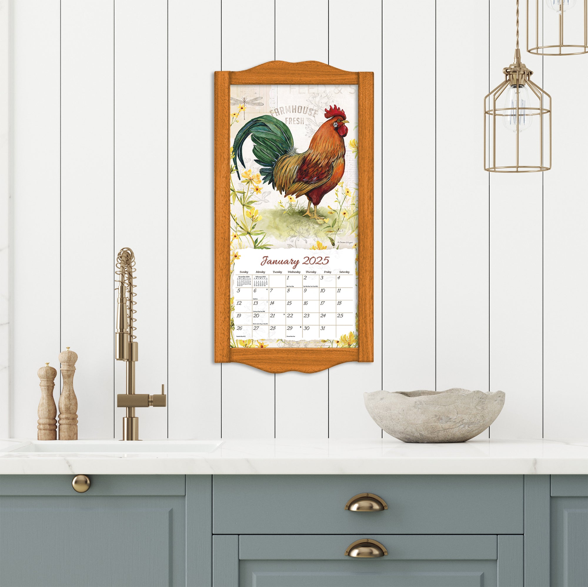 2025 Proud Rooster - LANG Slim Wall Calendar