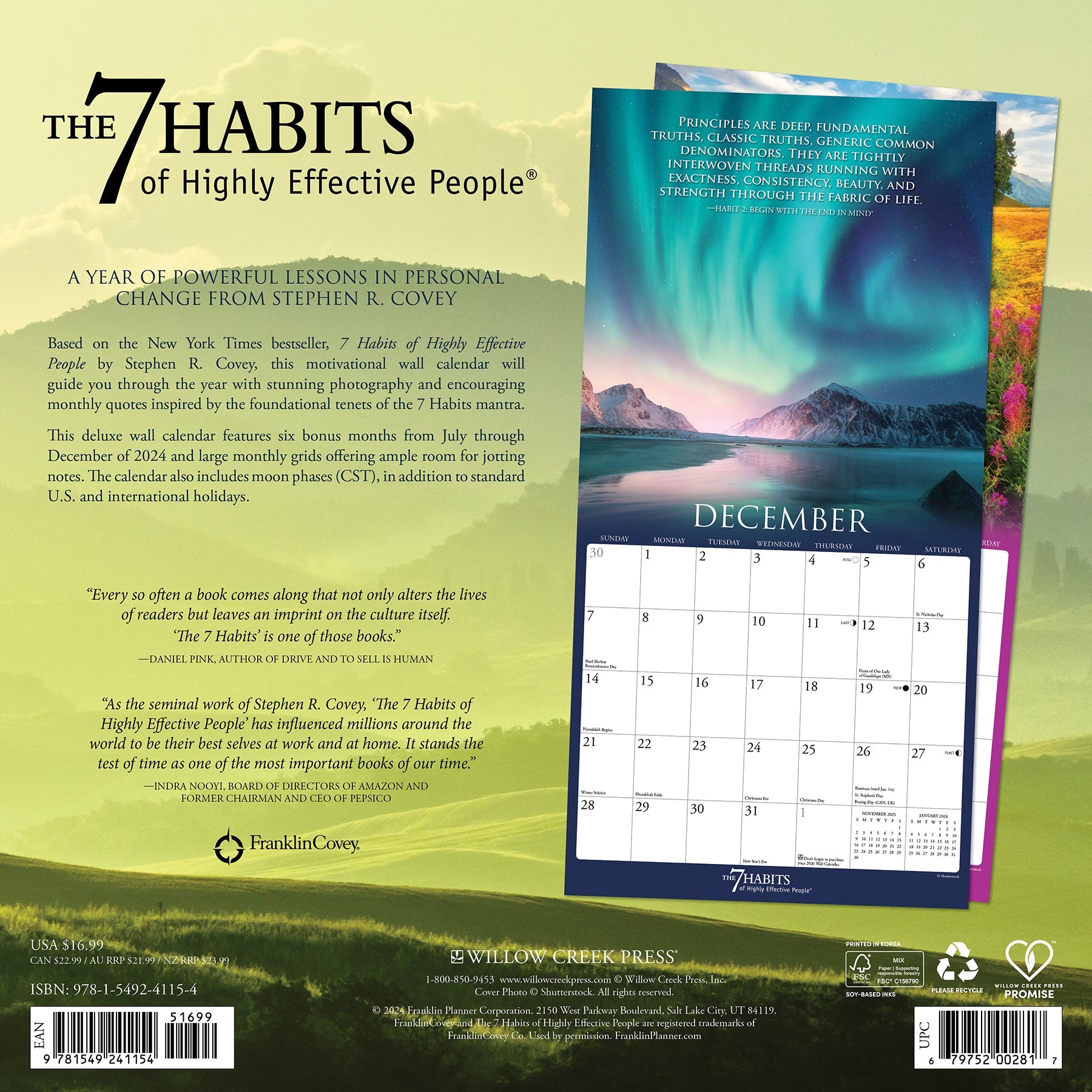 2025 7 Habits of Highly Effective People - Square Wall Calendar