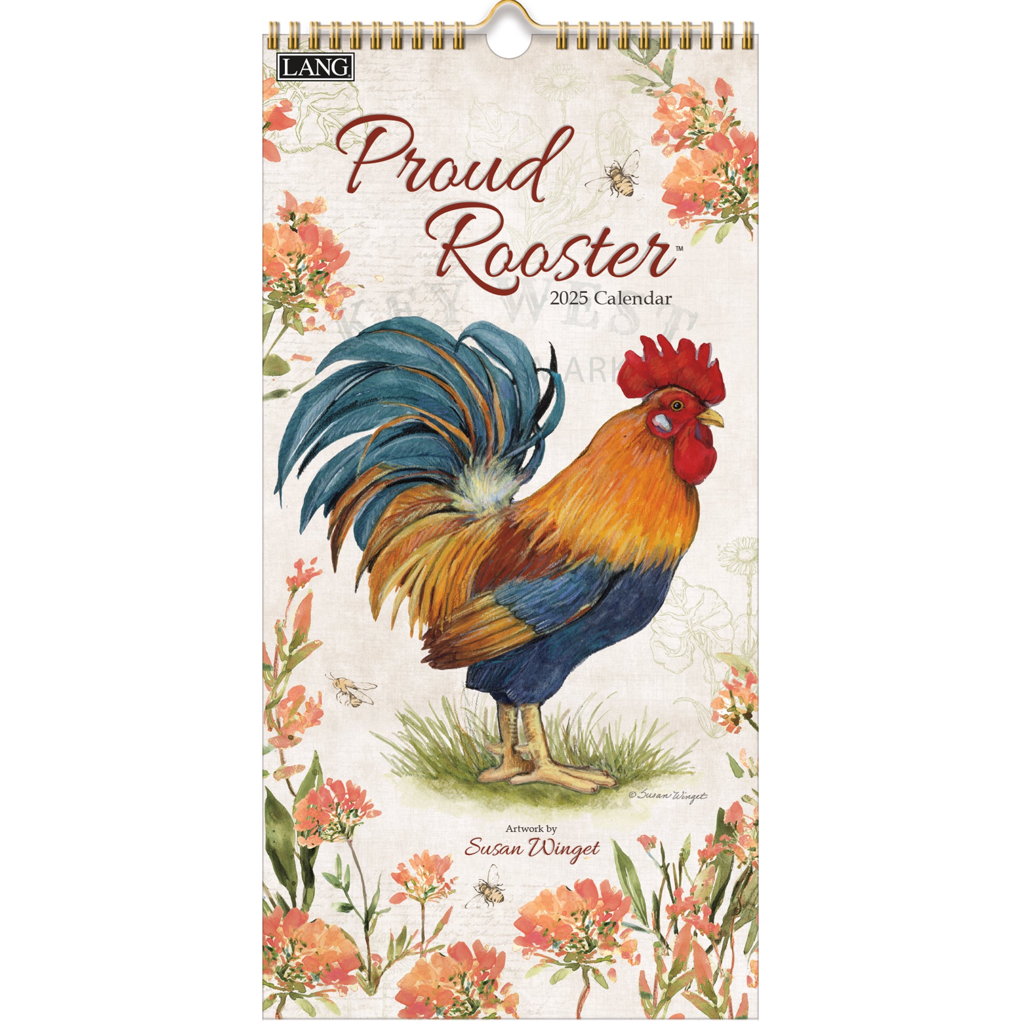 2025 Proud Rooster - LANG Slim Wall Calendar