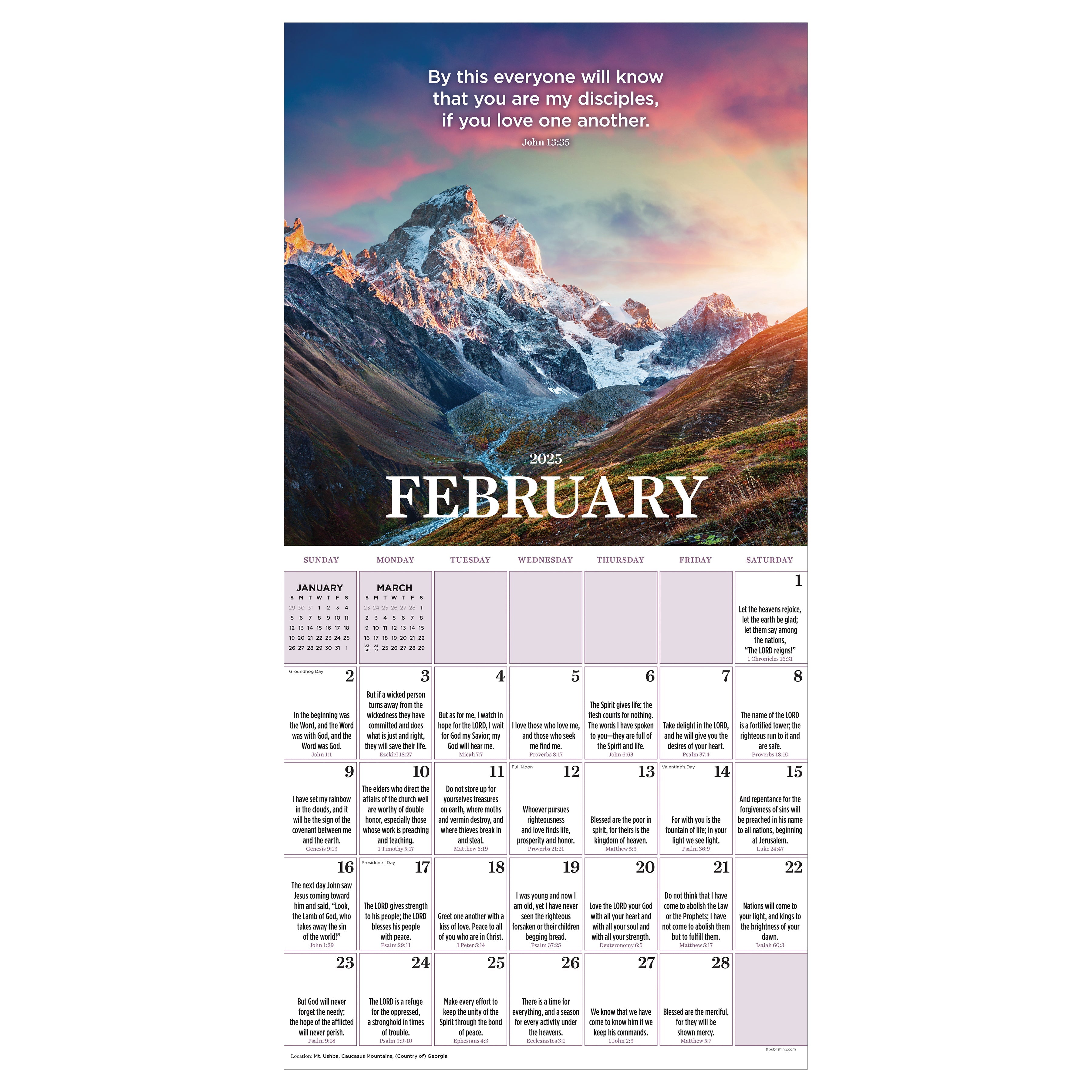 2025 Daily Verse - Square Wall Calendar