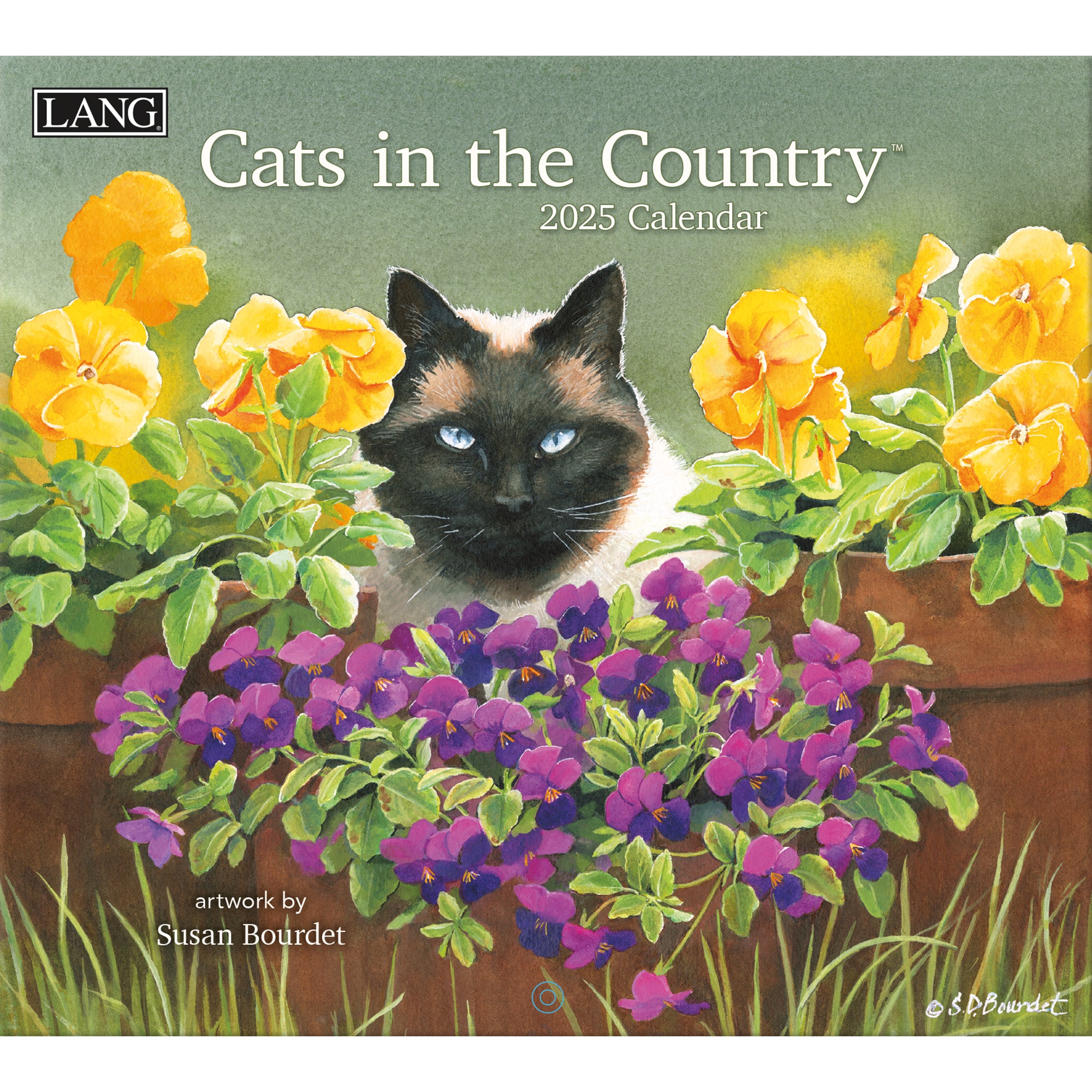 2025 Cats In The Country By Susan Bourdet - LANG Deluxe Wall Calendar