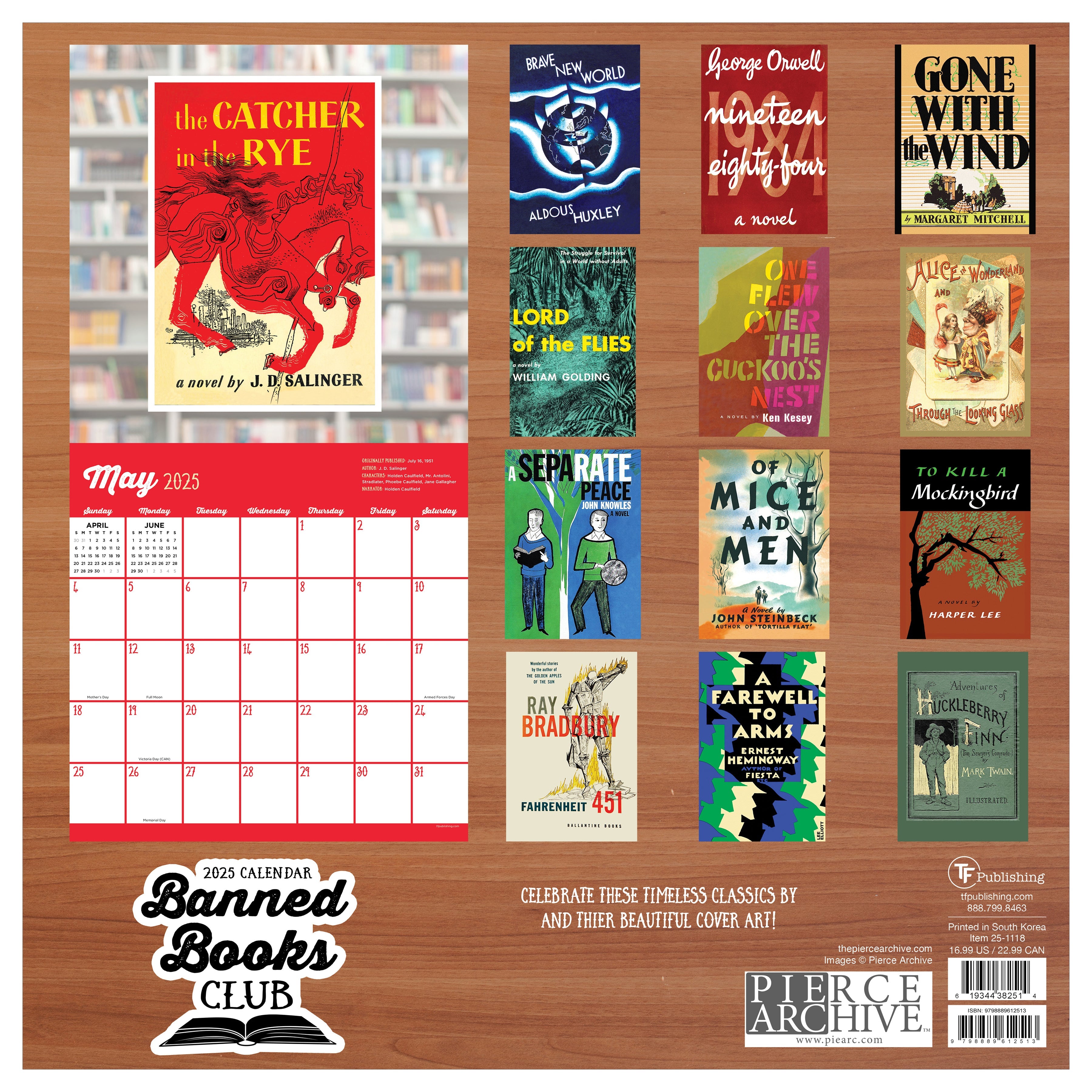 2025 Banned Book Club - Square Wall Calendar