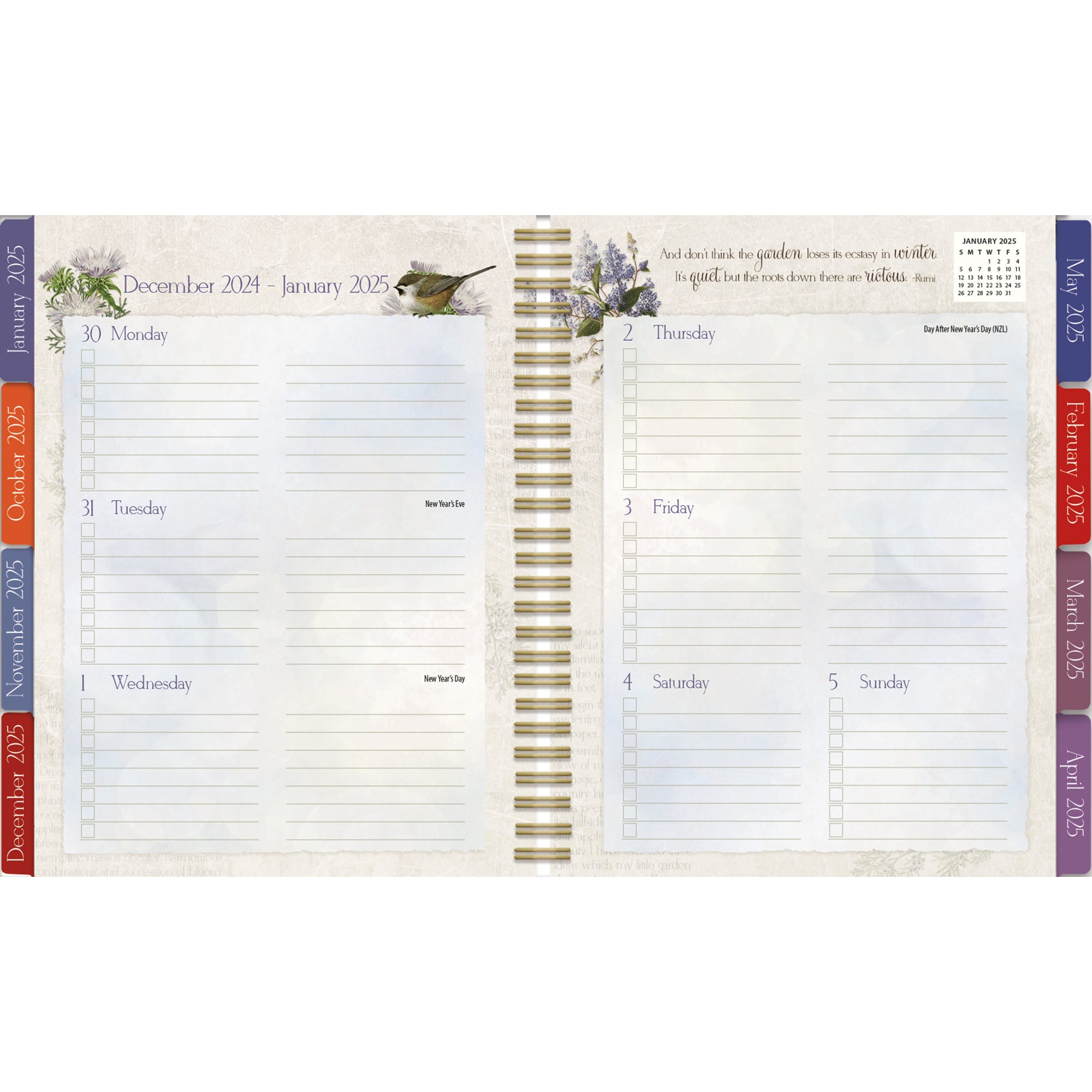 2025 Botanical Gardens - LANG Plant It Monthly & Weekly Diary/Planner